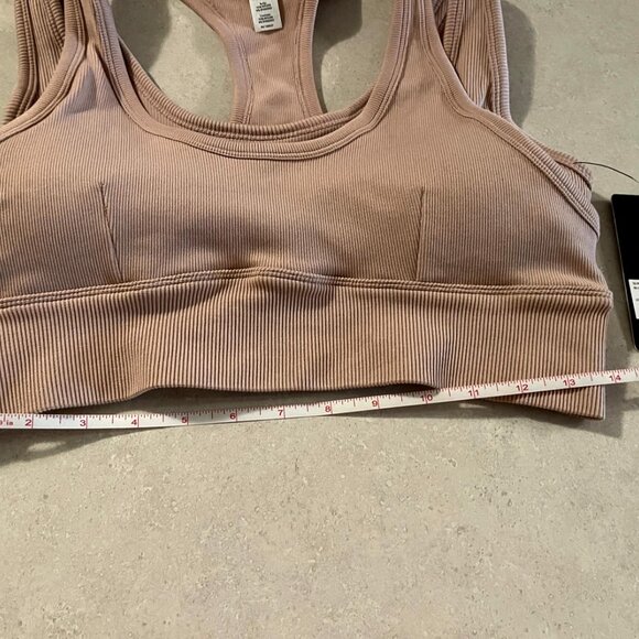 NWT 90 degree by reflex sports bra seamless rib sorelle bra Size large blush - Picture 5 of 8